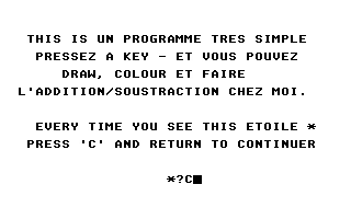 Franglais atari screenshot